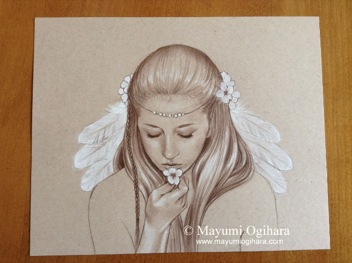 Feathers and Flowers (WIP) by Mayumi Ogihara